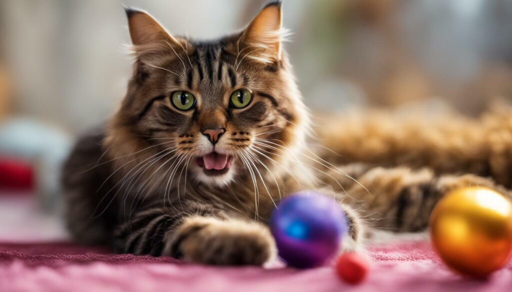 Cat playing with a toy Cat playing with a toy