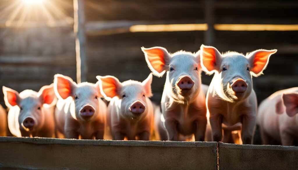 Raising pigs, vaccines