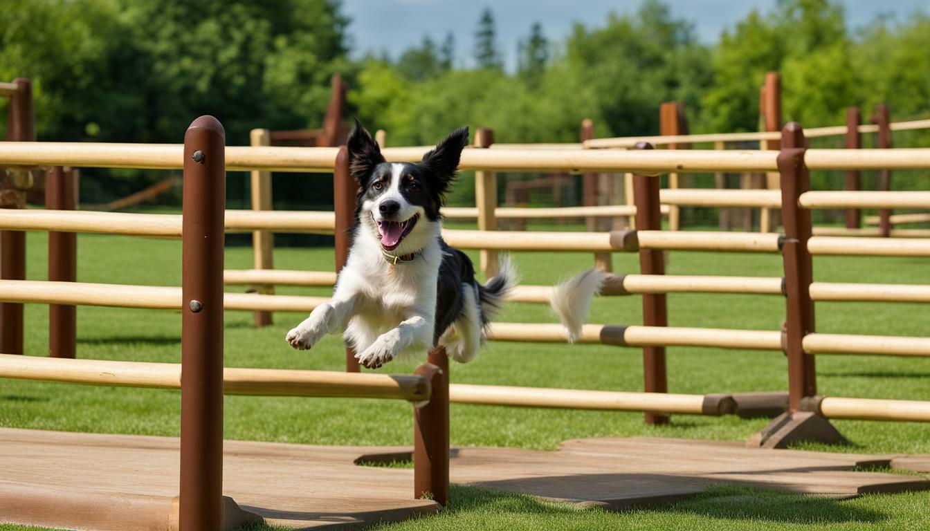 dog playing at a dog park