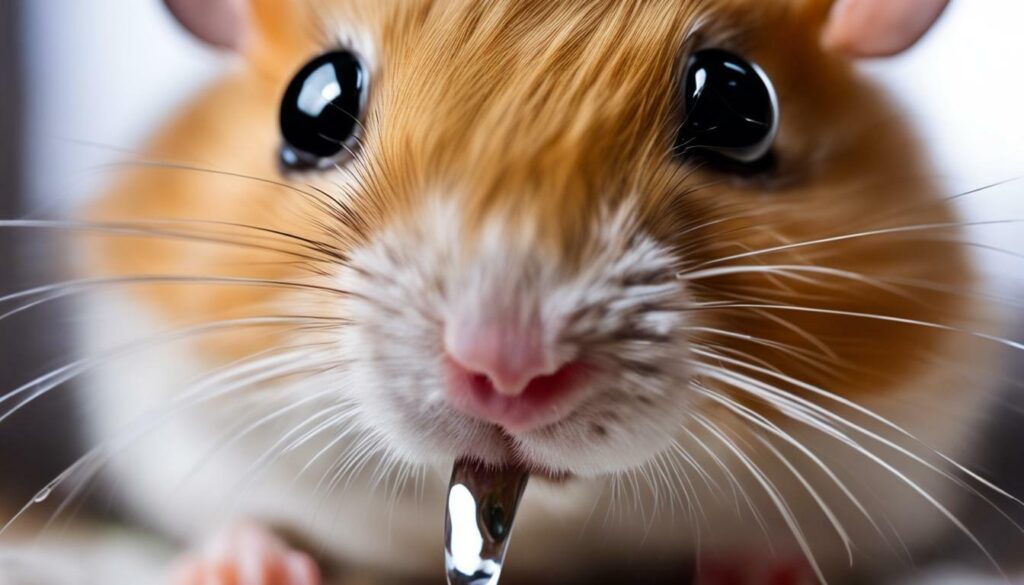 hamster drinking water