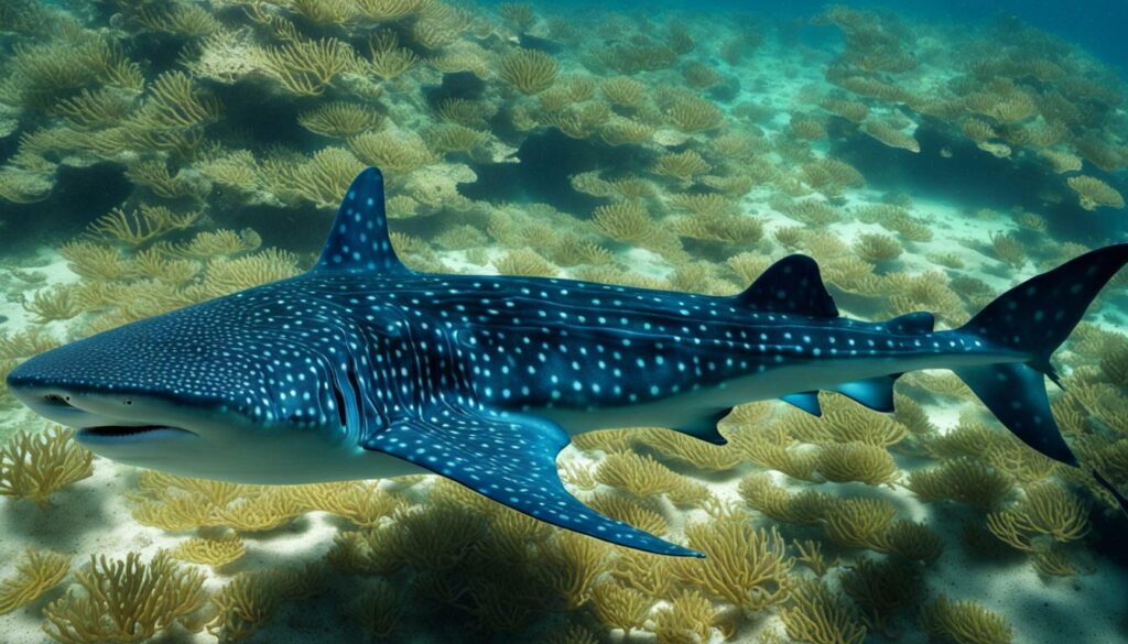 whale shark and nurse shark